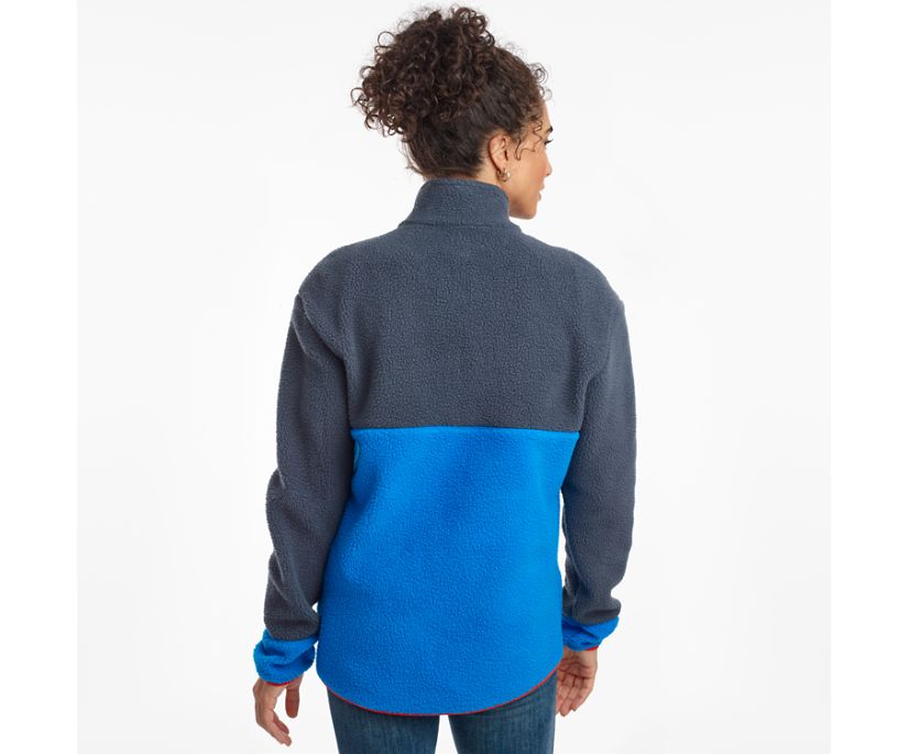 Saucony Fireside Fleece Anorak Women's Jackets Blue | AU 336BEXC